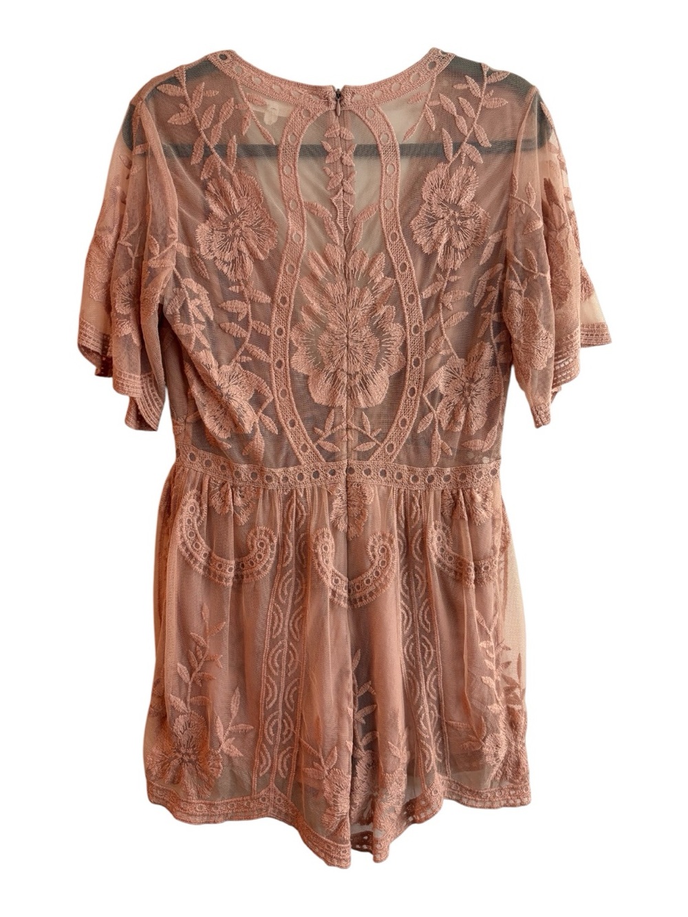 Honey Punch V-Neck Lace Romper - Picture 5 of 5